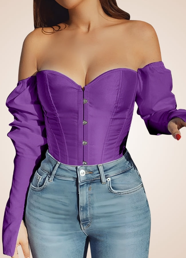 Steampunk Victorian Long Sleeve Corset - Steampunk Australia