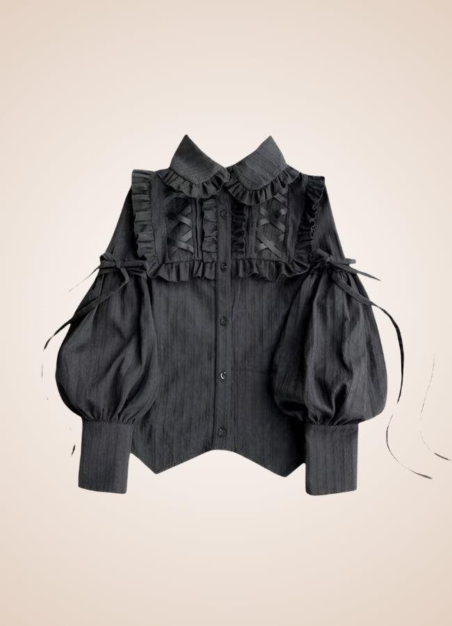 Steampunk Vintage Lolita Shirt - Steampunk Australia