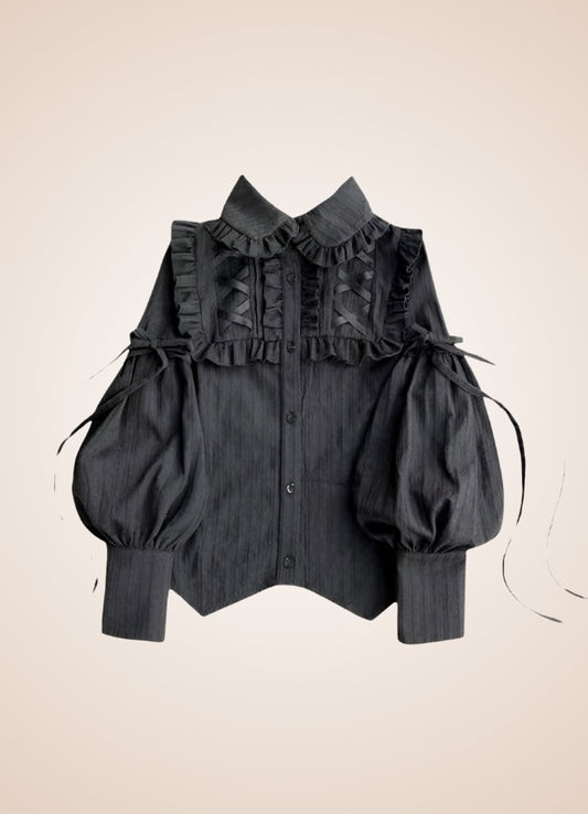 Steampunk Vintage Lolita Shirt - Steampunk Australia