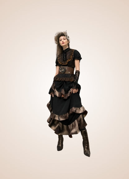 Steampunk Vintage Long Skirt - Steampunk Australia