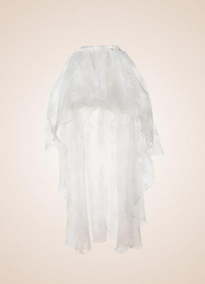 Steampunk White Tulle Skirt - Steampunk Australia