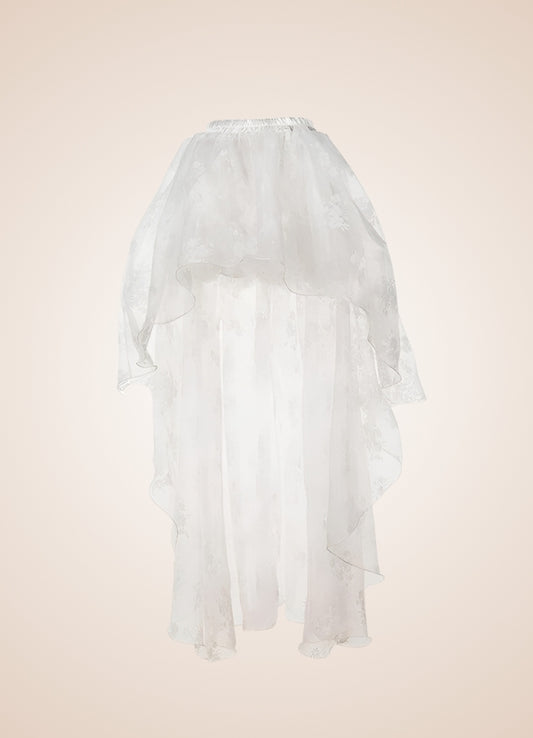 Steampunk White Tulle Skirt - Steampunk Australia