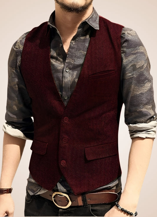 Steampunk Wine Red Suit Vest - Steampunk Australia