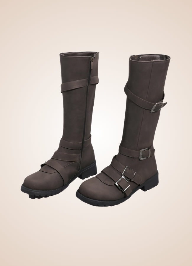 Steampunk Winter Belt Long Boots - Steampunk Australia