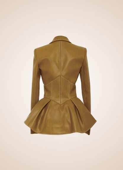 Steampunk Women's Leather Zipper Jacket - Steampunk Australia