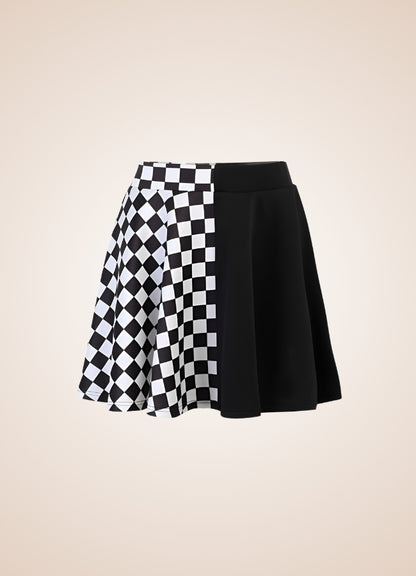 Two Color Gothic Mini Skirt - Steampunk Australia
