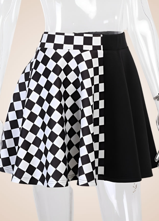 Two Color Gothic Mini Skirt - Steampunk Australia