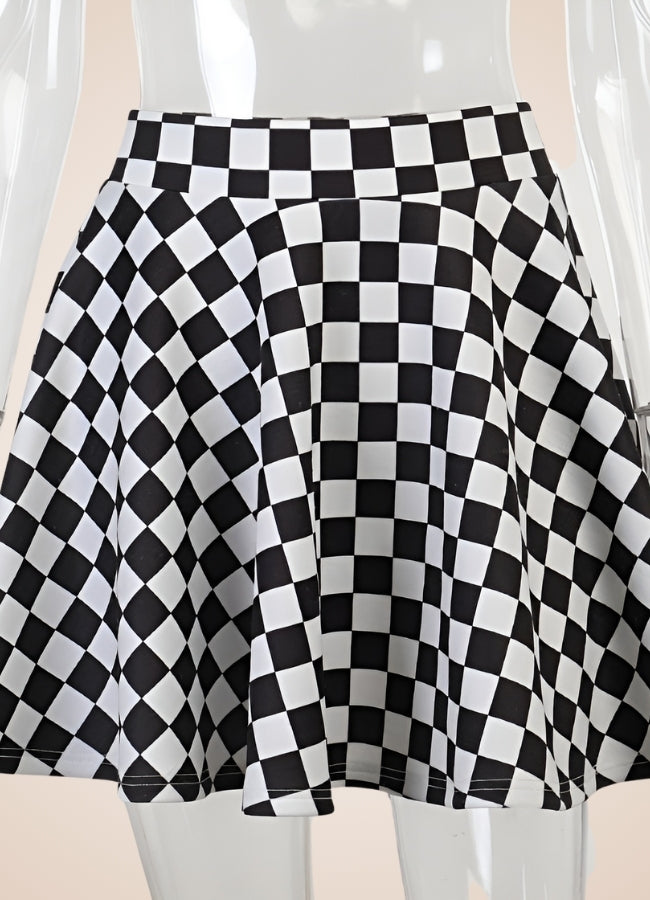 Two Color Gothic Mini Skirt - Steampunk Australia