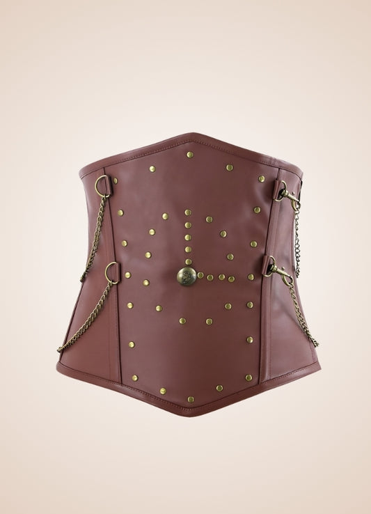 Underbust Leather Steampunk Corset - Steampunk Australia