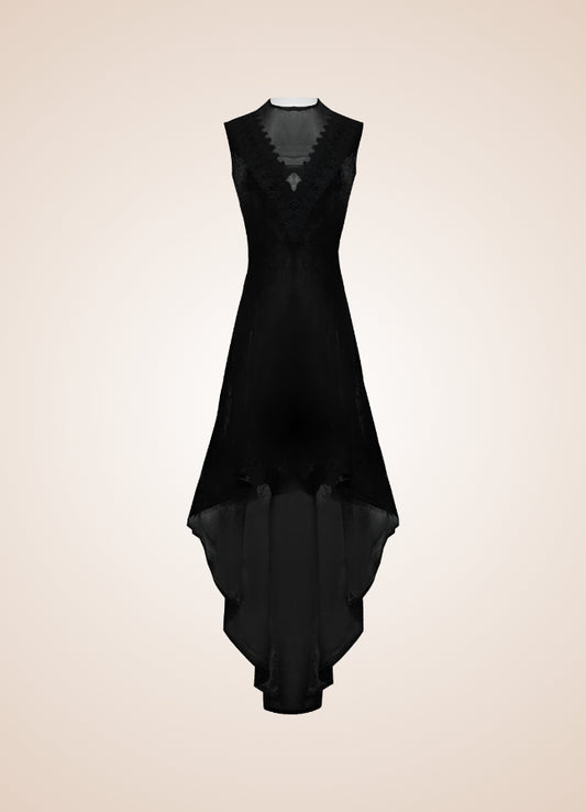 V Neck Sleeveless Steampunk Dress - Steampunk Australia