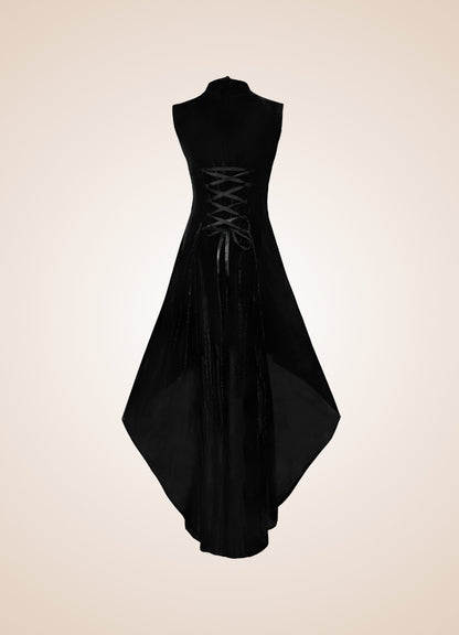 V Neck Sleeveless Steampunk Dress - Steampunk Australia