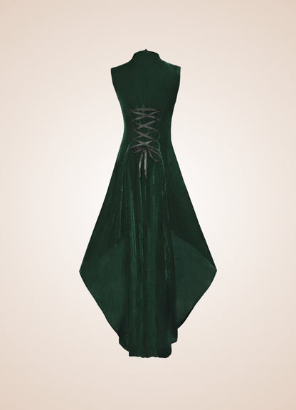 V Neck Sleeveless Steampunk Dress - Steampunk Australia