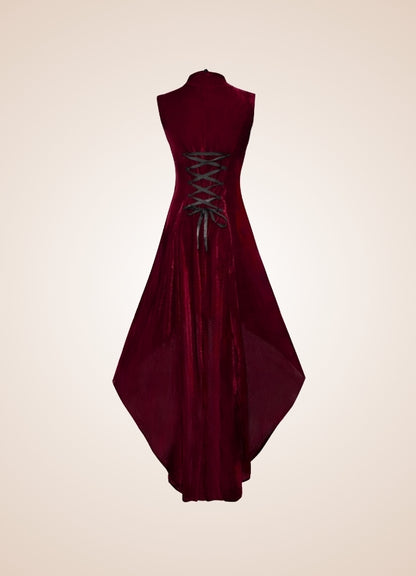 V Neck Sleeveless Steampunk Dress - Steampunk Australia