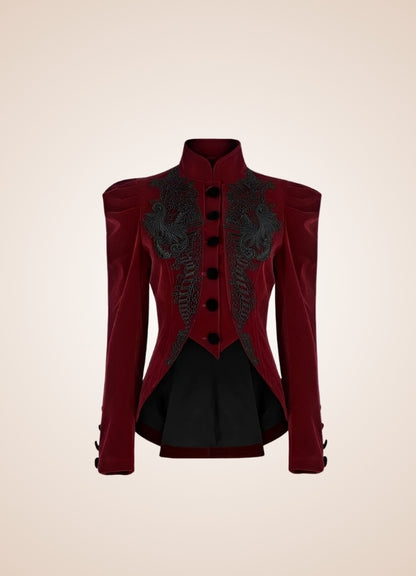 Victorian Burgundy Women's Jacket - Steampunk Australia