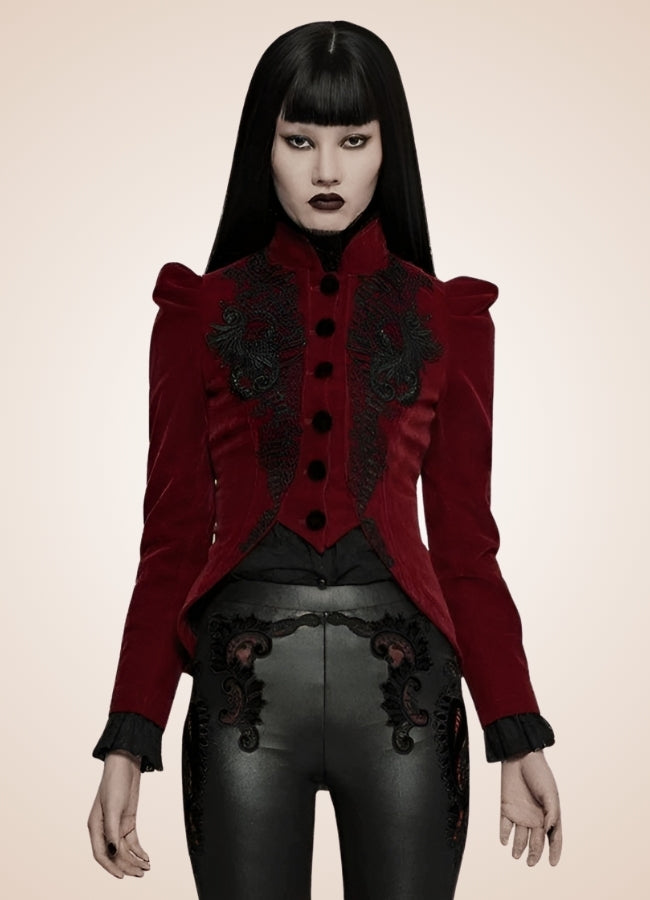Victorian Burgundy Women's Jacket - Steampunk Australia