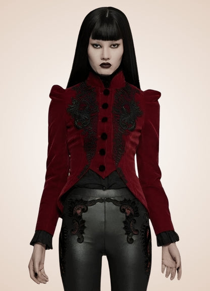 Victorian Burgundy Women's Jacket - Steampunk Australia