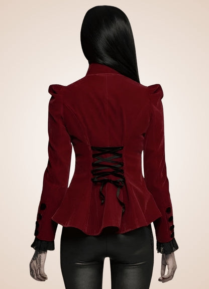 Victorian Burgundy Women's Jacket - Steampunk Australia