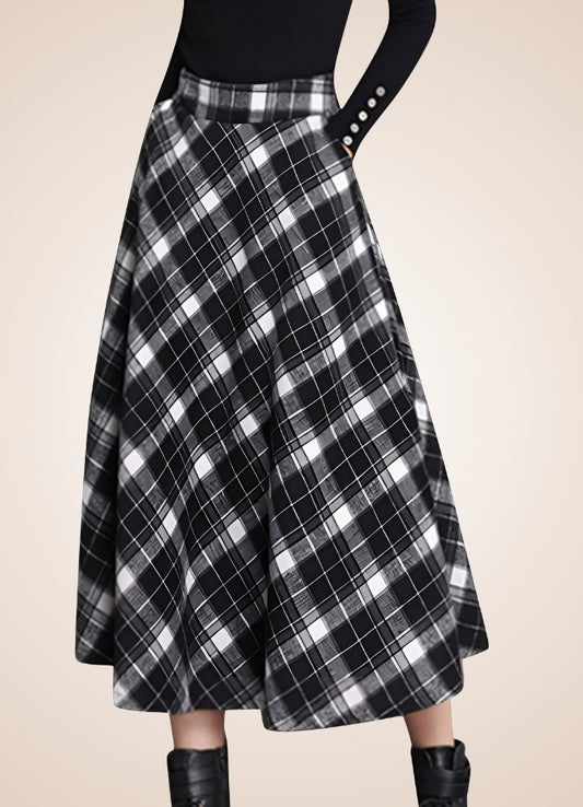 Victorian High Waist Plaid Skirt - Steampunk Australia