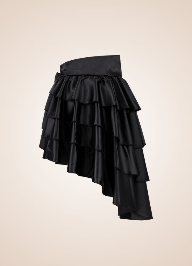 Victorian Ruffled Steampunk Midi Skirt - Steampunk Australia