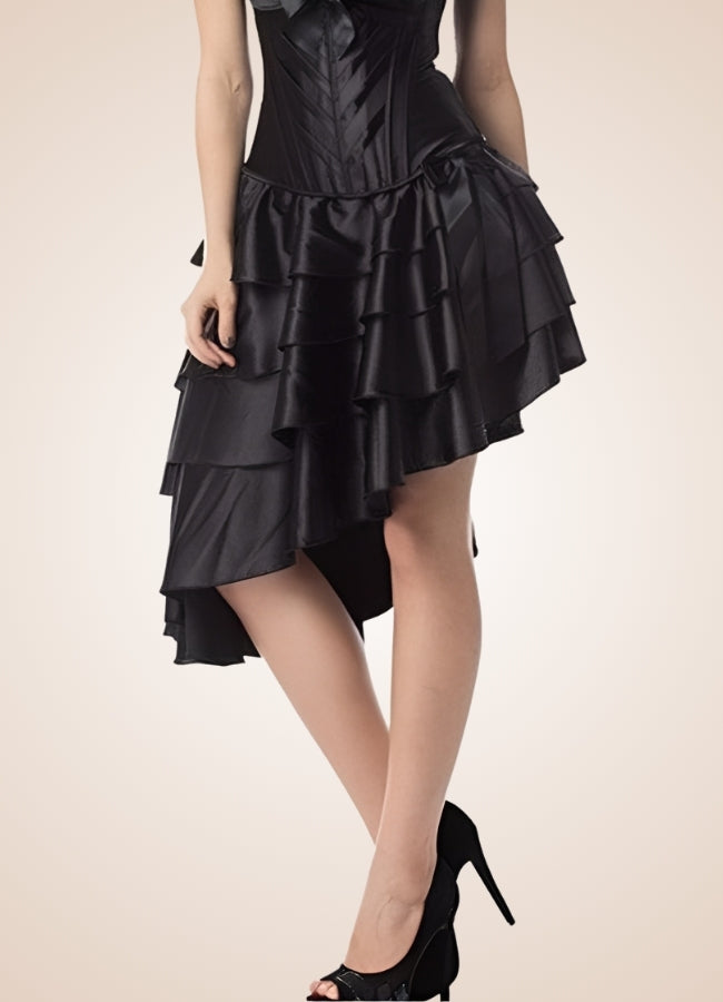 Victorian Ruffled Steampunk Midi Skirt - Steampunk Australia