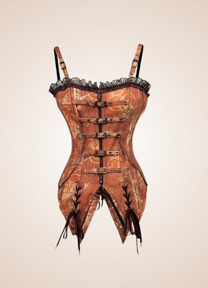 Vintage Brown Steampunk Bustier - Steampunk Australia