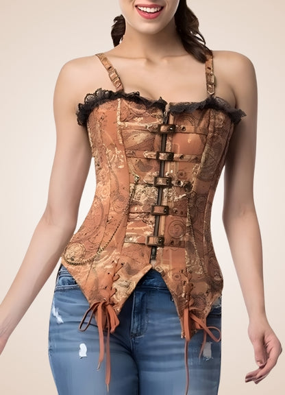 Vintage Brown Steampunk Bustier - Steampunk Australia
