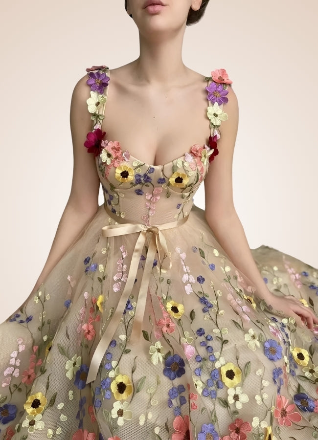 Vintage Floral Lace Steampunk Dress - Steampunk Australia