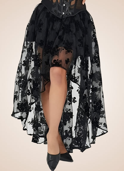 Vintage Flowers Steampunk Skirt - Steampunk Australia