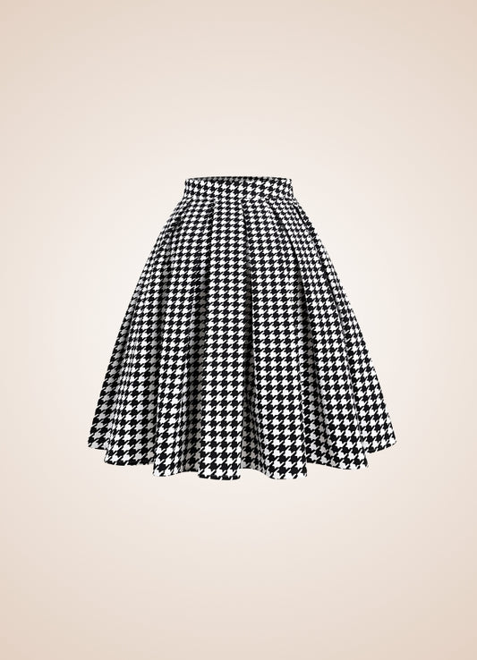 Vintage Houndstooth Steampunk Skirt - Steampunk Australia