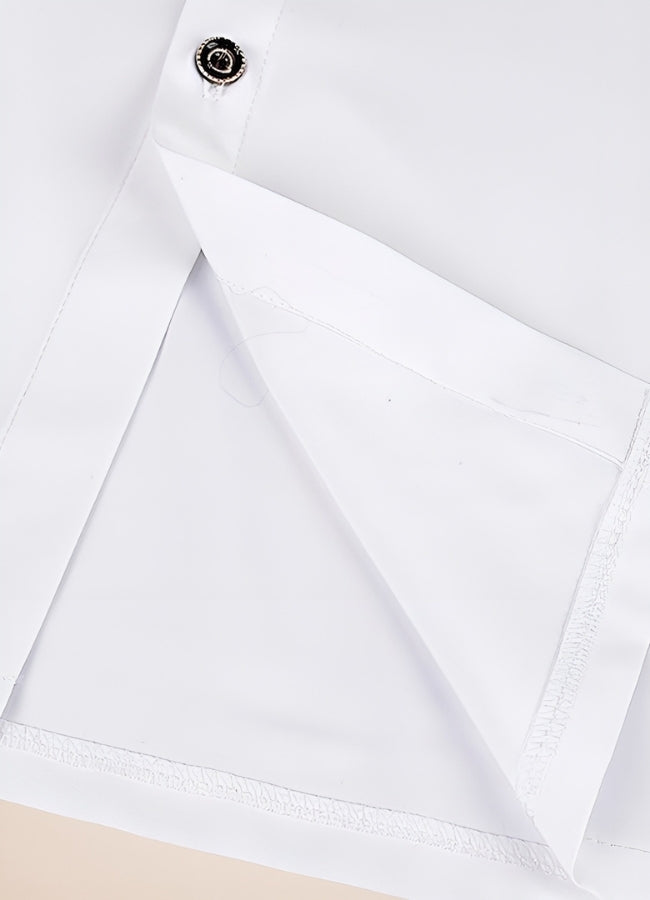 White Steampunk Flounce Tie Shirt - Steampunk Australia