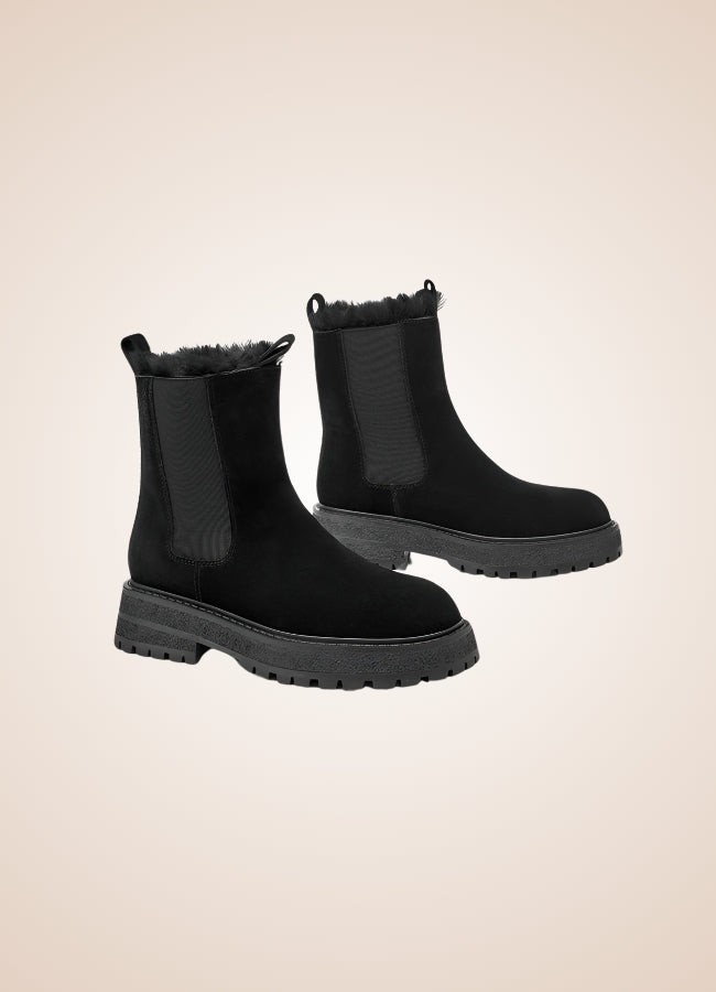 Winter Leather Ankle Boots - Steampunk Australia