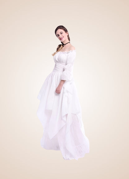 Woman's Long Sleeve Medieval Chemise - Steampunk Australia