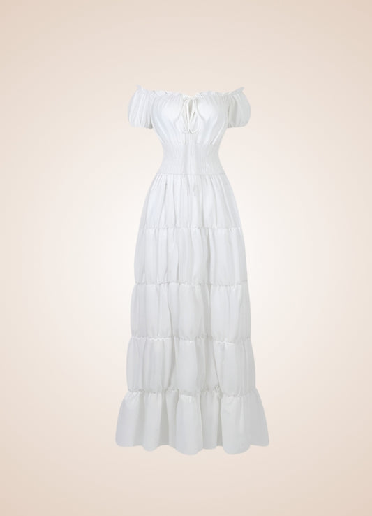 Woman's White Medieval Chemise - Steampunk Australia