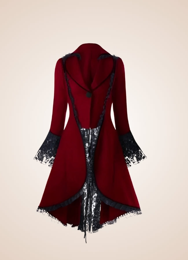 Women's Black Gothic Tailcoat - Steampunk Australia