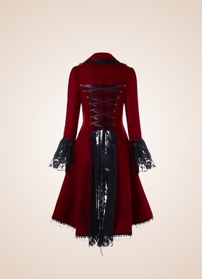 Women's Black Gothic Tailcoat - Steampunk Australia