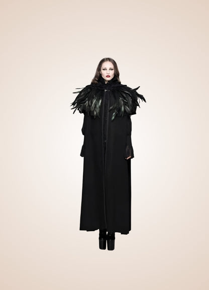 Women's Gothic Hooded Long Coat - Steampunk Australia