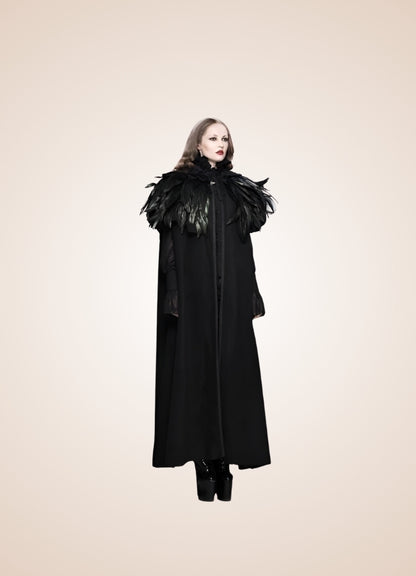 Women's Gothic Hooded Long Coat - Steampunk Australia