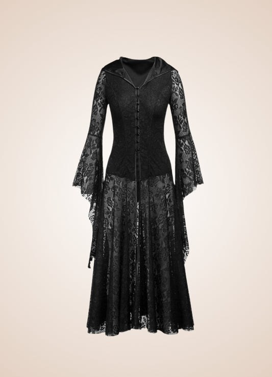 Women's Gothic Medieval Hooded Dress - Steampunk Australia
