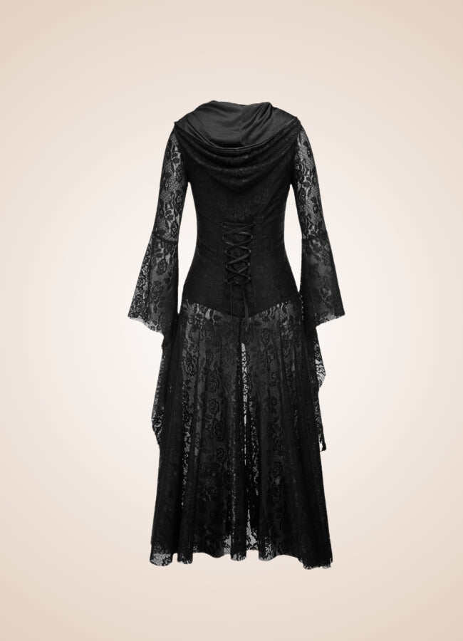 Women's Gothic Medieval Hooded Dress - Steampunk Australia