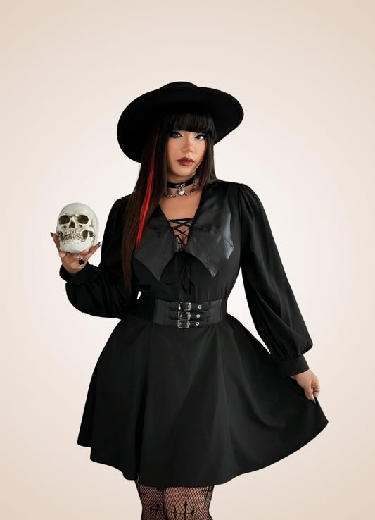 Women's Gothic Medieval Mini Dress - Steampunk Australia