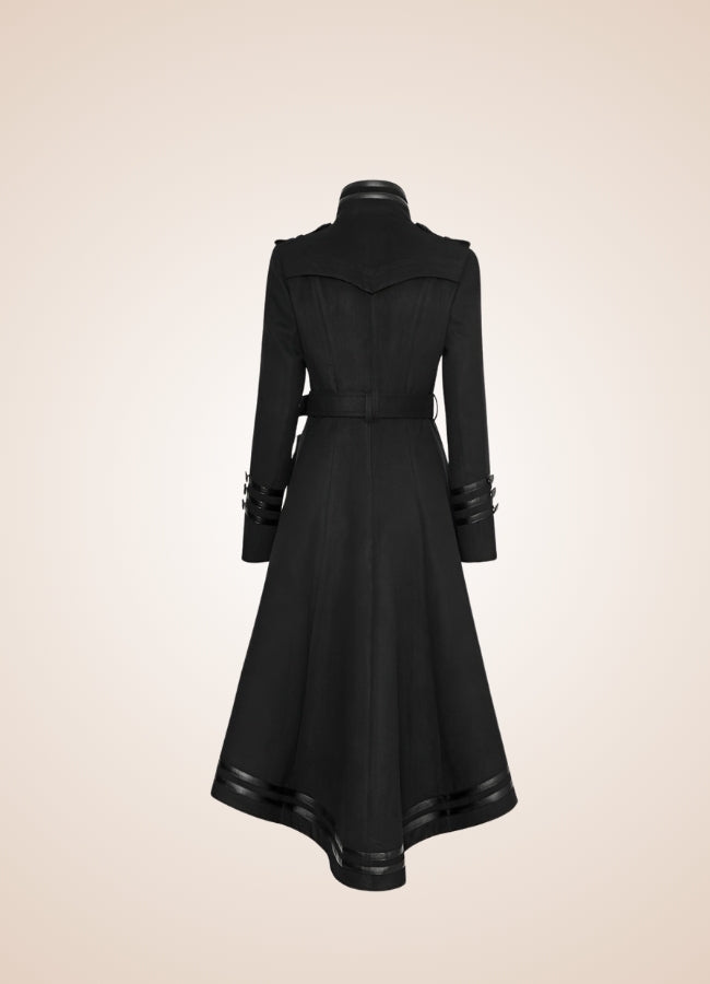 Women's Gothic Military Long Coat - Steampunk Australia