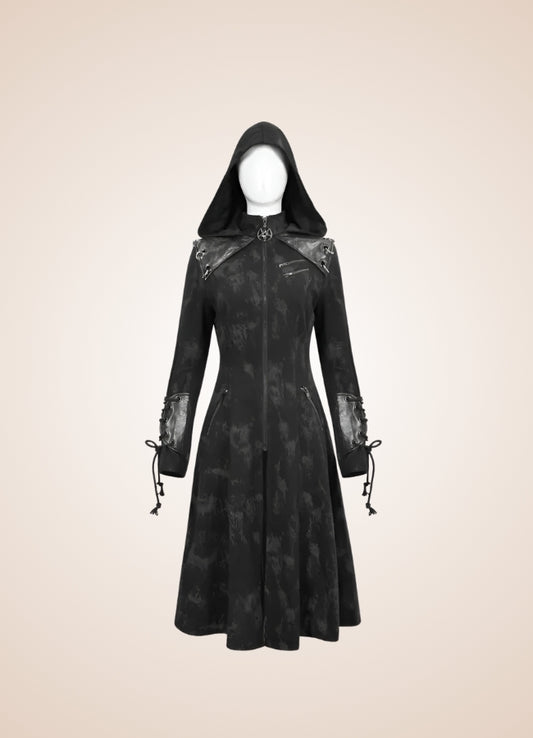 Women's Gothic Punk Hooded Jacket - Steampunk Australia