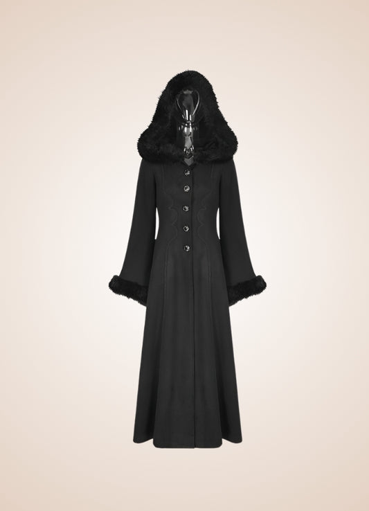 Women's Gothic Winter Hooded Coat - Steampunk Australia