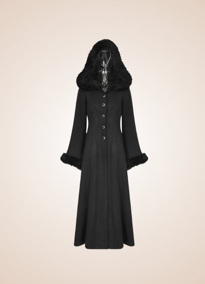 Women's Gothic Winter Hooded Coat - Steampunk Australia