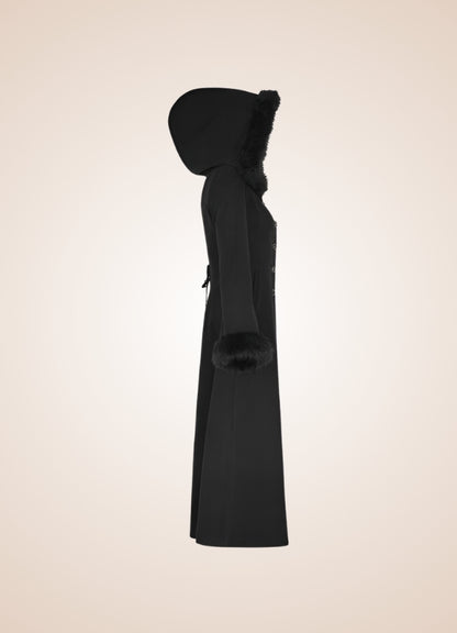 Women's Gothic Winter Hooded Coat - Steampunk Australia