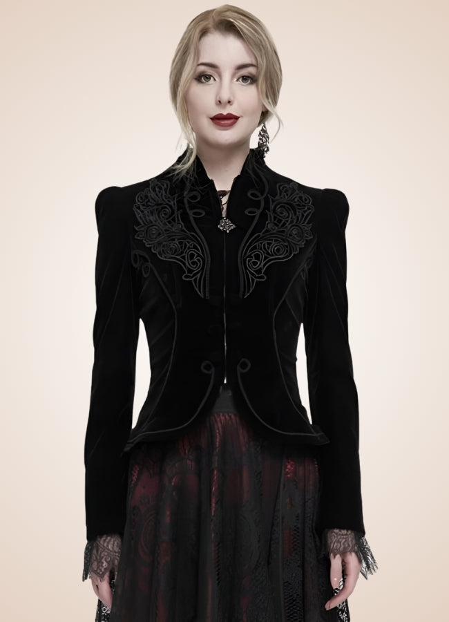 Women's Gothic Zipper Jacket - Steampunk Australia