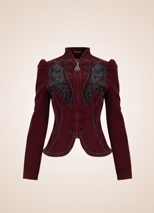 Women's Gothic Zipper Jacket - Steampunk Australia