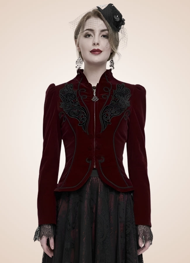 Women's Gothic Zipper Jacket - Steampunk Australia