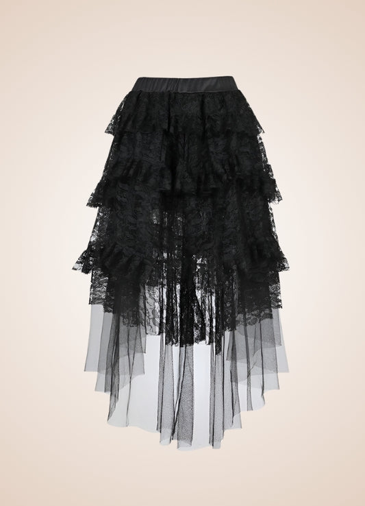 Women's Layered Floral Skirt - Steampunk Australia