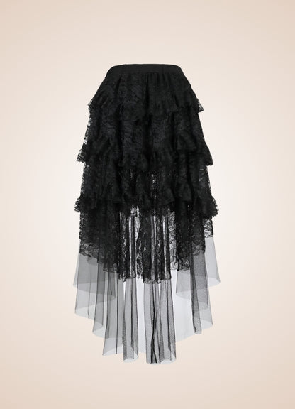 Women's Layered Floral Skirt - Steampunk Australia